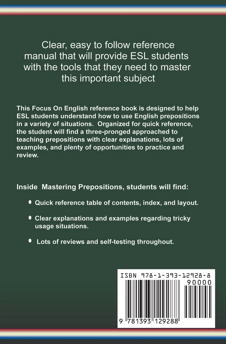 Rückseite: 9781393129288 | Beyond Prepositions for ESL Learners - Mastering English...