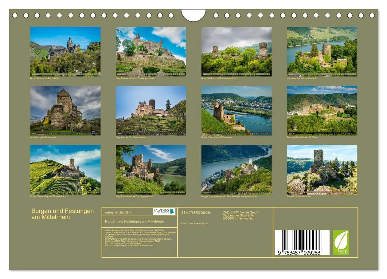 Bild: 9783457999288 | Burgen und Festungen am Mittelrhein (Wandkalender 2026 DIN A4...