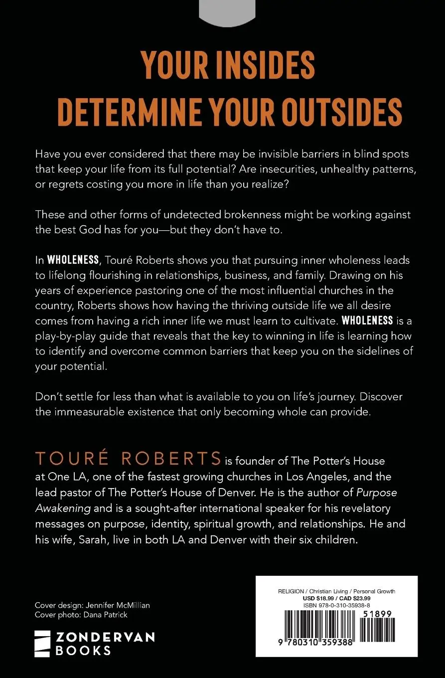 Rückseite: 9780310359388 | Wholeness | Winning in Life from the Inside Out | Touré Roberts | Buch