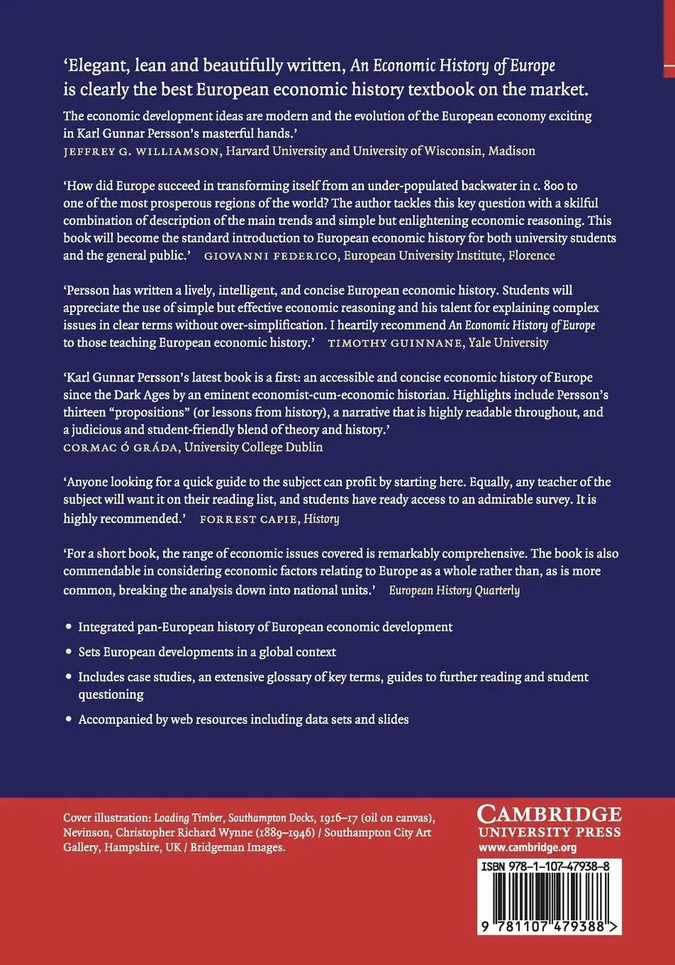 Rückseite: 9781107479388 | An Economic History of Europe | Karl Gunnar Persson (u. a.) | Buch