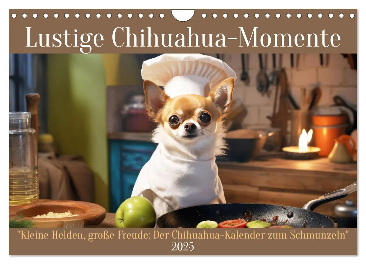 Cover: 9783457129388 | Lustige Chihuahua-Momente (Wandkalender 2025 DIN A4 quer), CALVENDO...