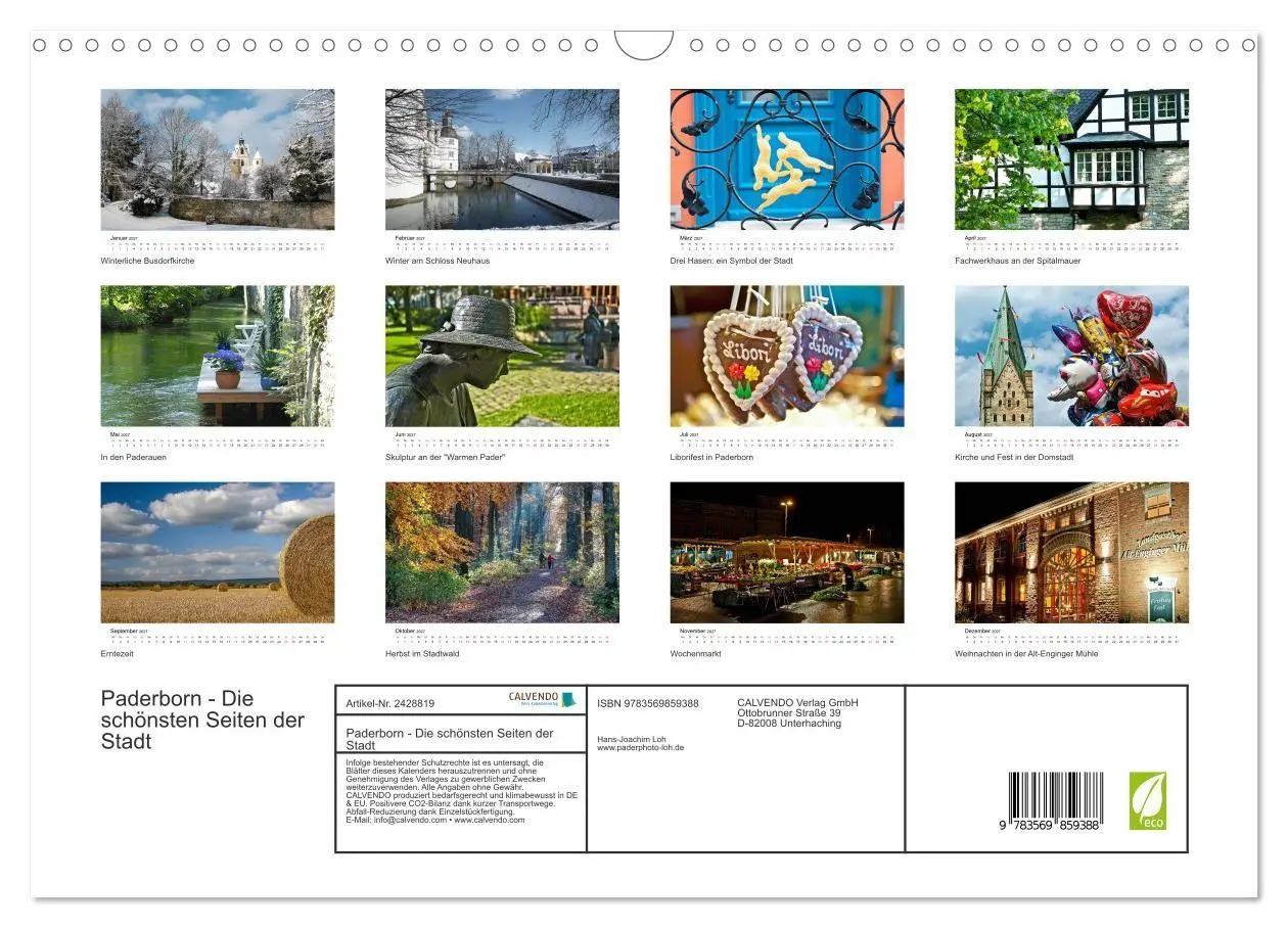 Bild: 9783569859388 | Paderborn - Die schönsten Seiten der Stadt (Wandkalender 2027 DIN...
