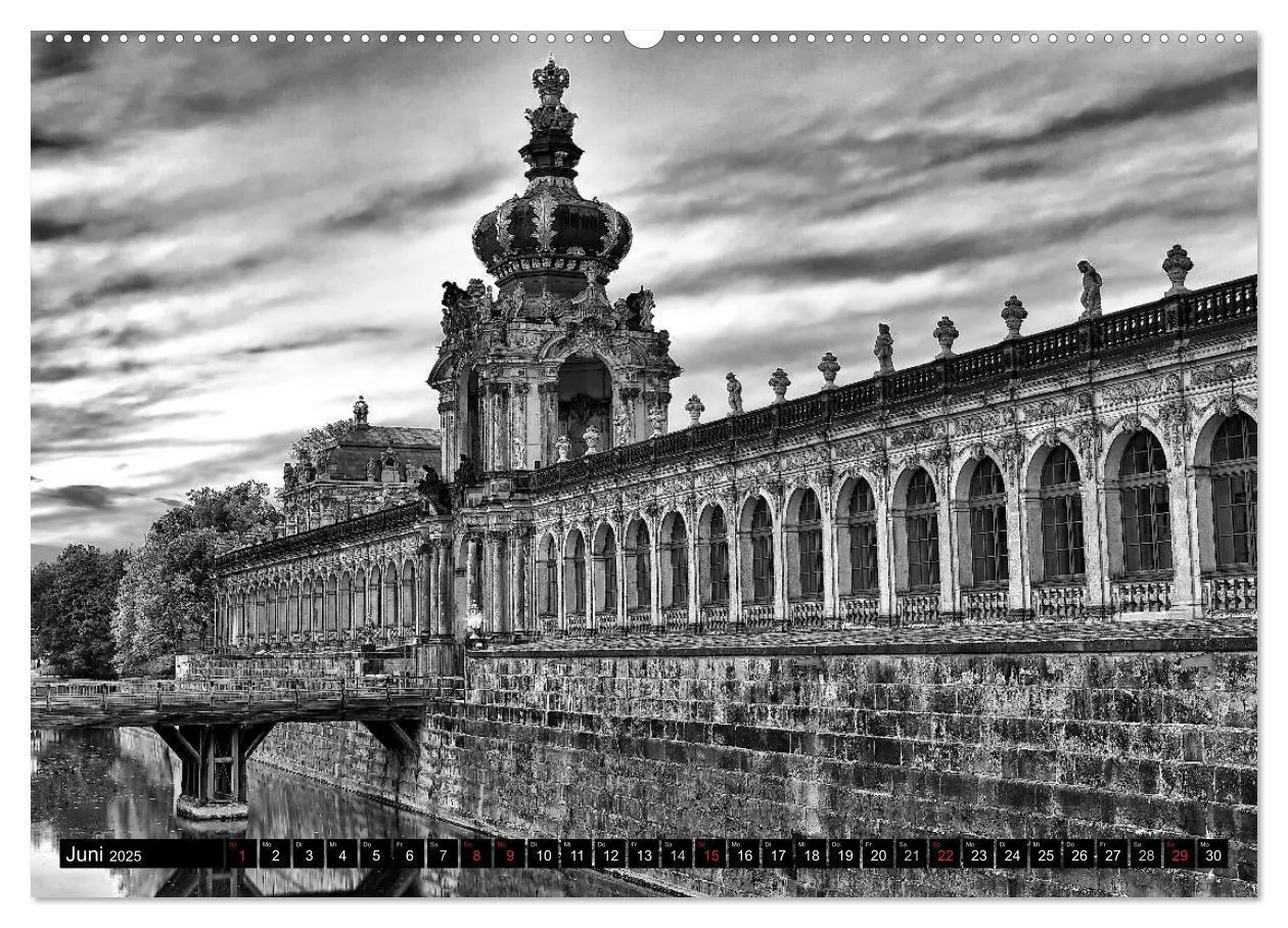 Bild: 9783435719488 | Dresden Faszination Schwarz Weiss (Wandkalender 2025 DIN A2 quer),...