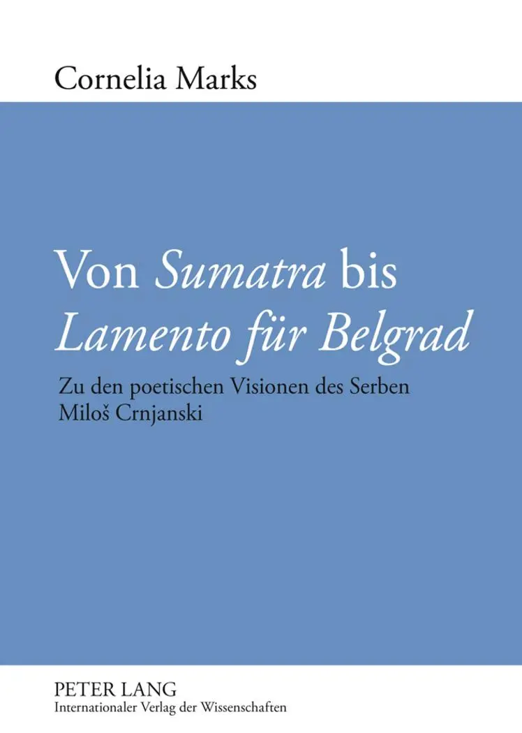 Cover: 9783631599488 | Von 'Sumatra' bis 'Lamento für Belgrad' | Cornelia Marks | Buch | 2010