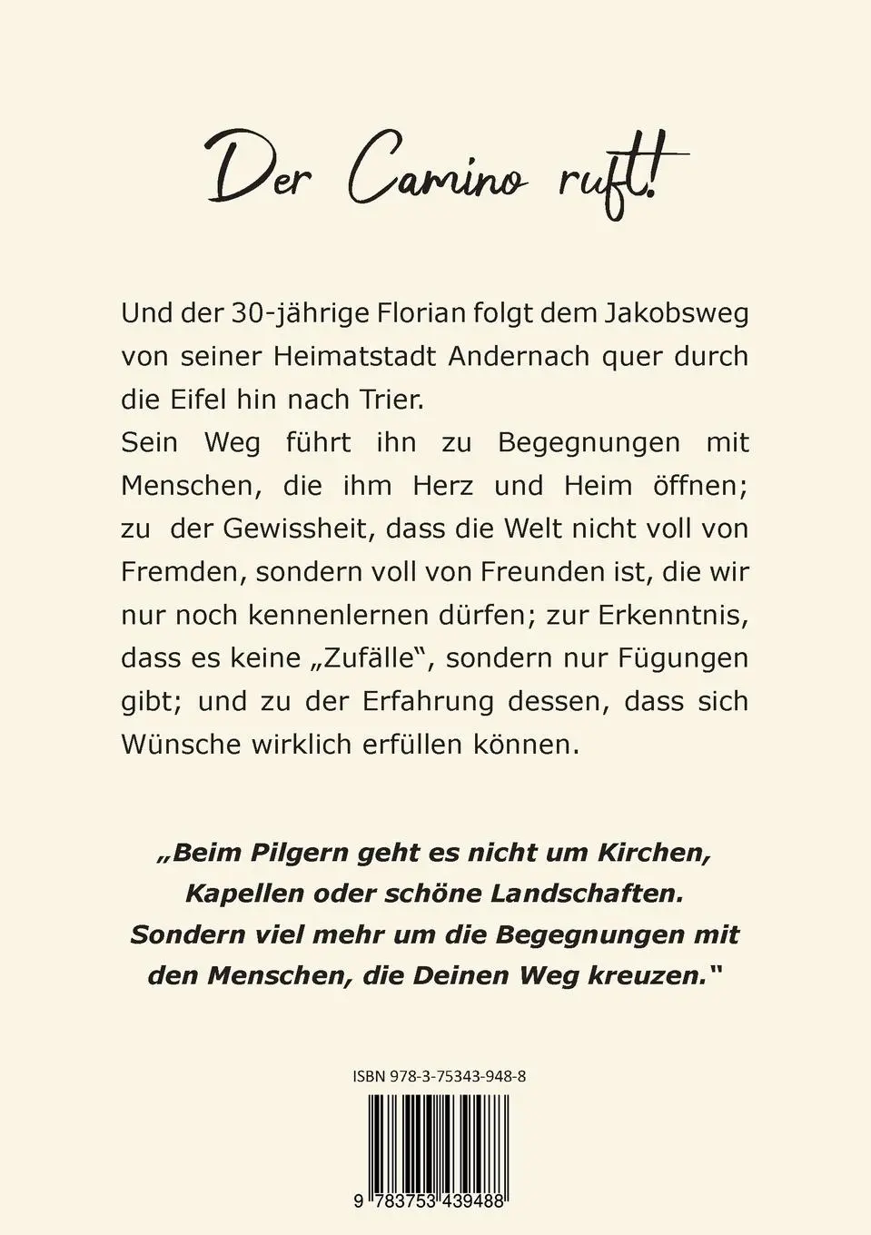 Rückseite: 9783753439488 | Offene Herzen, offene Türen | Begegnungen auf dem Eifel-Camino | Buch