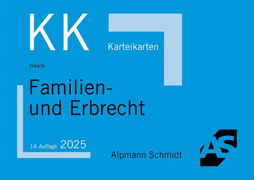 Cover: 9783867529488 | Karteikarten Familien- und Erbrecht | Claudia Haack | Taschenbuch