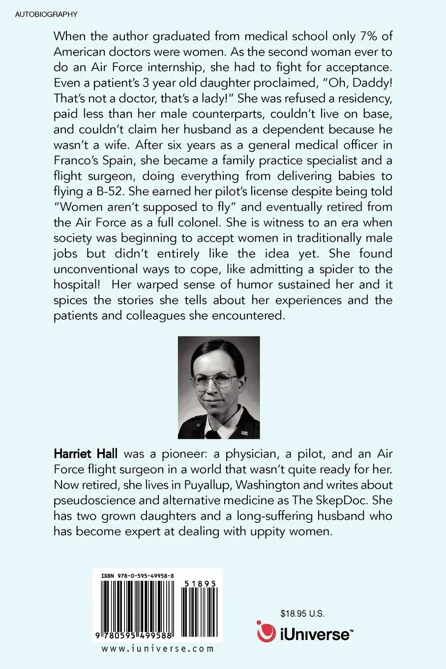 Rückseite: 9780595499588 | Women Aren't Supposed to Fly | The Memoirs of a Female Flight Surgeon