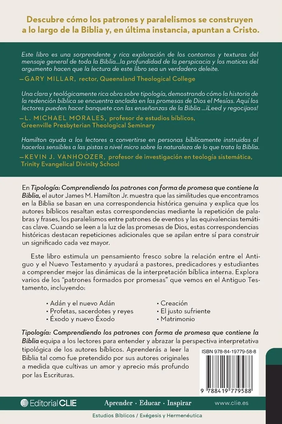 Rückseite: 9788419779588 | La Tipolog¿¿a | Jr. James M. Hamilton | Taschenbuch | Spanisch | 2025