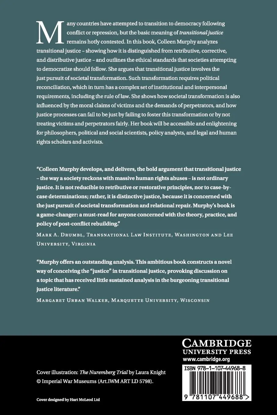 Rückseite: 9781107449688 | The Conceptual Foundations of Transitional Justice | Colleen Murphy