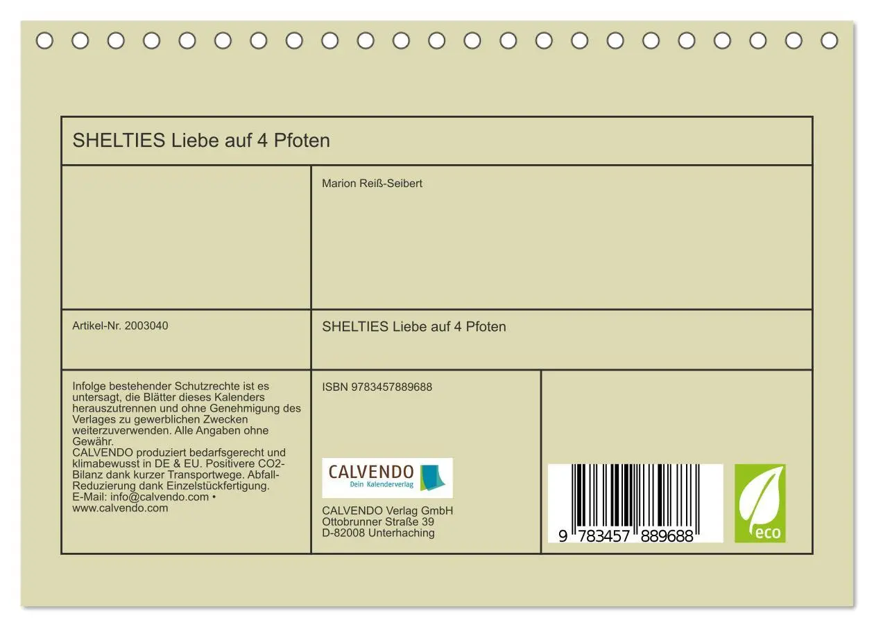 Bild: 9783457889688 | SHELTIES Liebe auf 4 Pfoten (Tischkalender 2026 DIN A5 quer),...