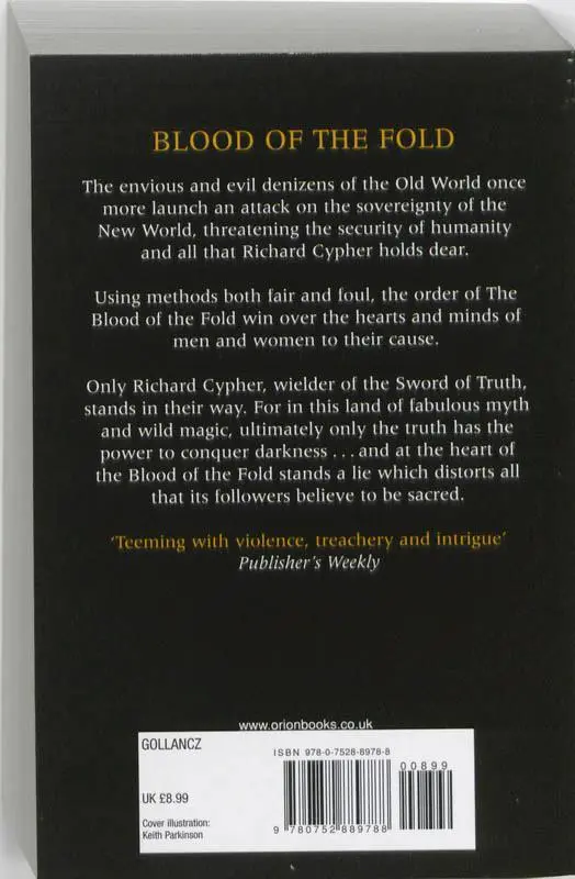 Rückseite: 9780752889788 | Blood of The Fold | Book 3 The Sword of Truth | Terry Goodkind | Buch