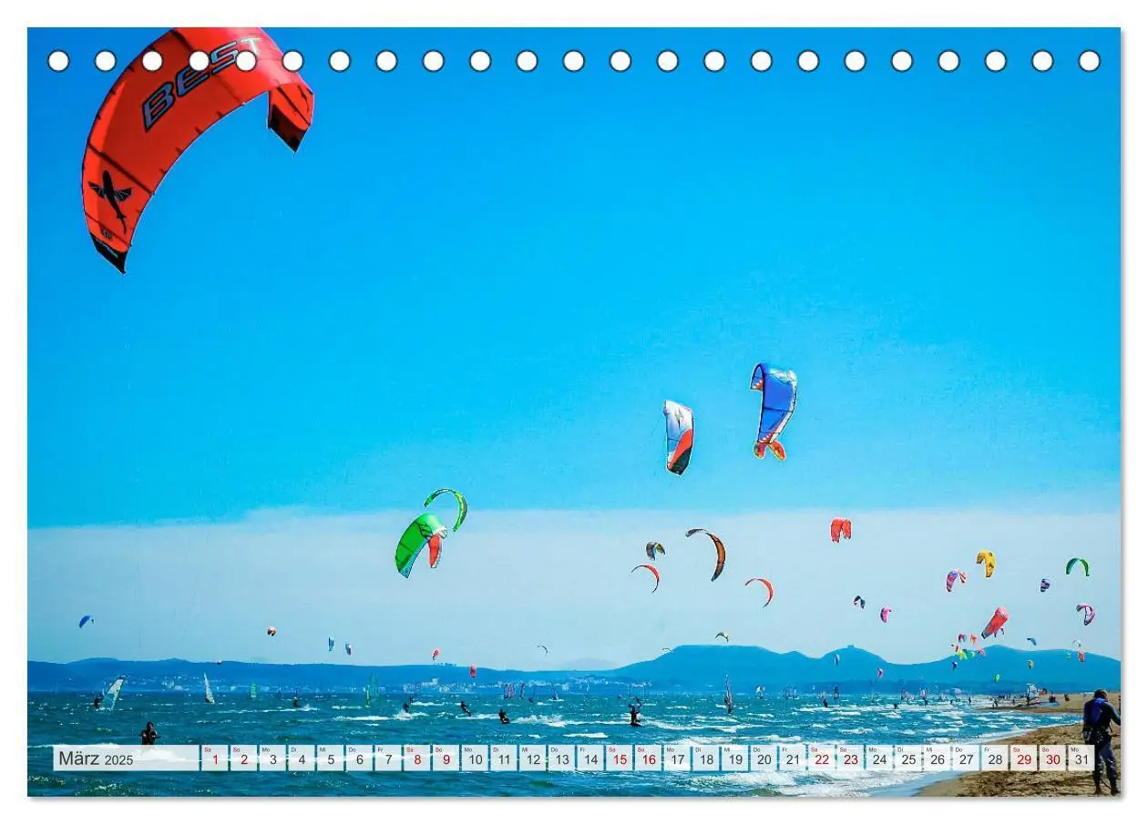 Bild: 9783435099788 | Faszination Kitesurfen (Tischkalender 2025 DIN A5 quer), CALVENDO...