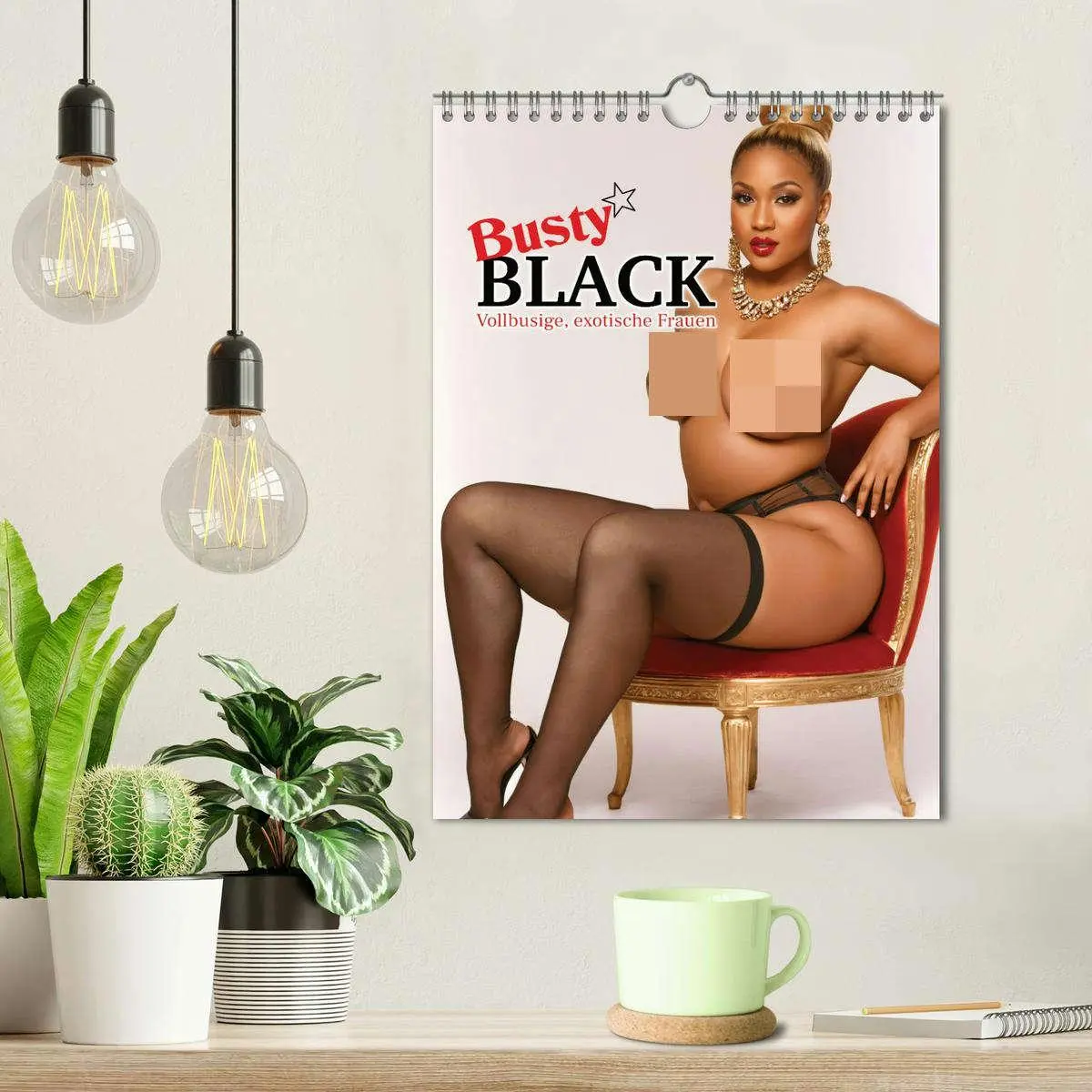 Bild: 9783516279788 | Busty Black - Vollbusige, exotische Frauen (Wandkalender 2026 DIN...