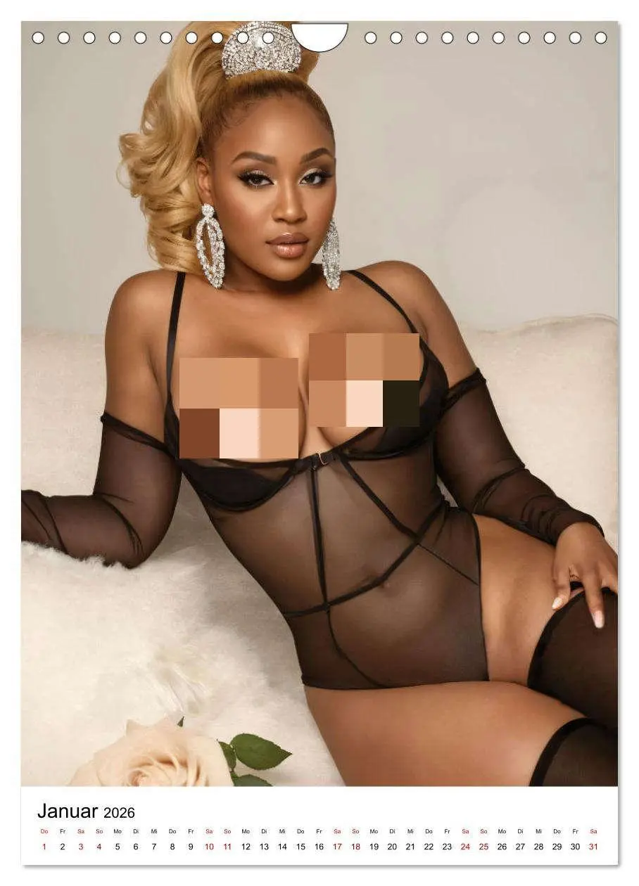 Bild: 9783516279788 | Busty Black - Vollbusige, exotische Frauen (Wandkalender 2026 DIN...