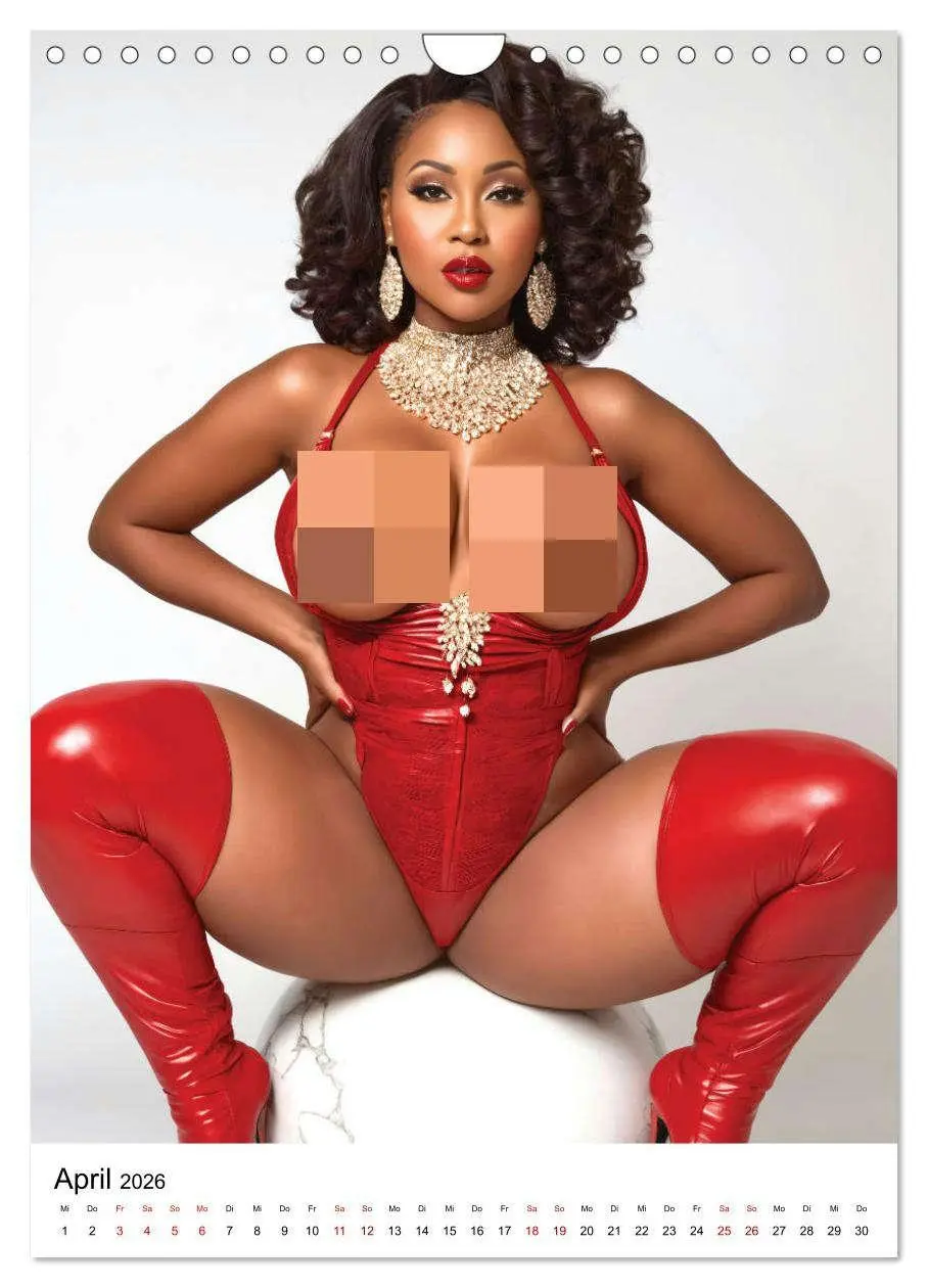 Bild: 9783516279788 | Busty Black - Vollbusige, exotische Frauen (Wandkalender 2026 DIN...