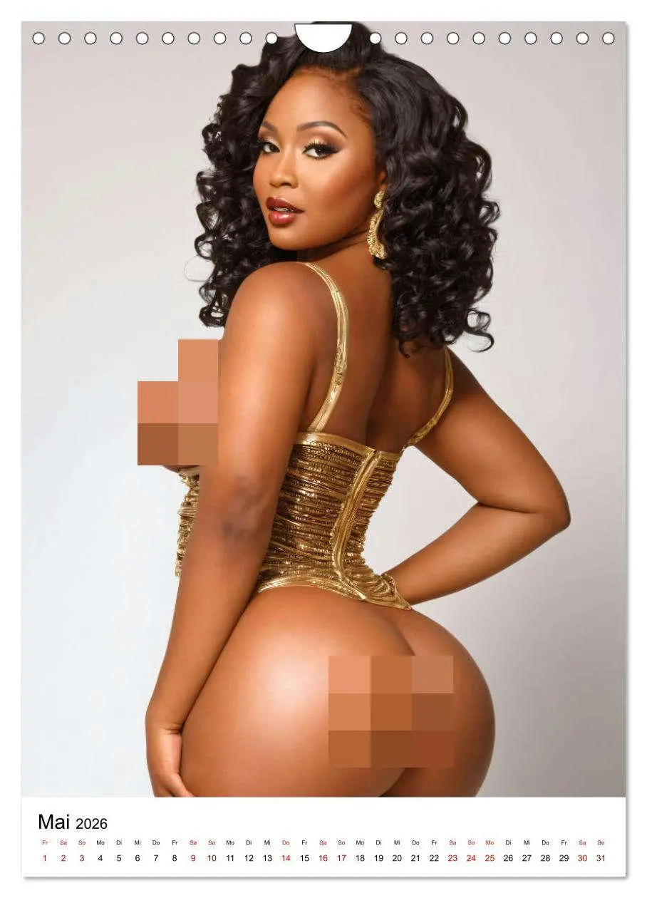 Bild: 9783516279788 | Busty Black - Vollbusige, exotische Frauen (Wandkalender 2026 DIN...
