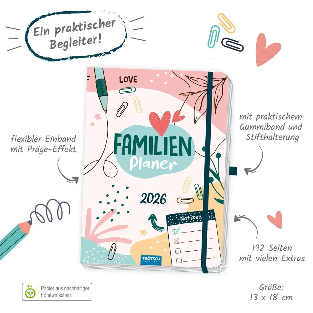 Bild: 4251901509888 | Trötsch Wochenbuch Familienplaner 2026 | Wochenkalender | KG | 192 S.