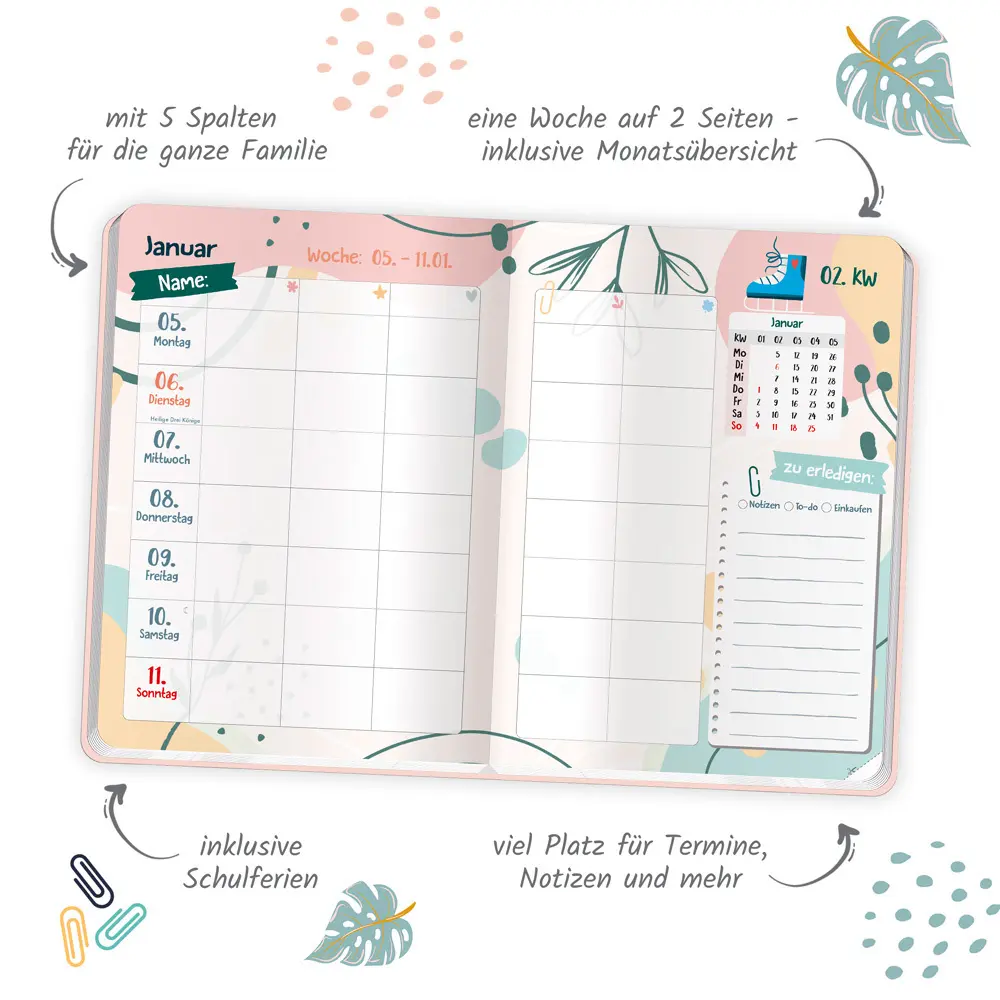 Bild: 4251901509888 | Trötsch Wochenbuch Familienplaner 2026 | Wochenkalender | KG | 192 S.
