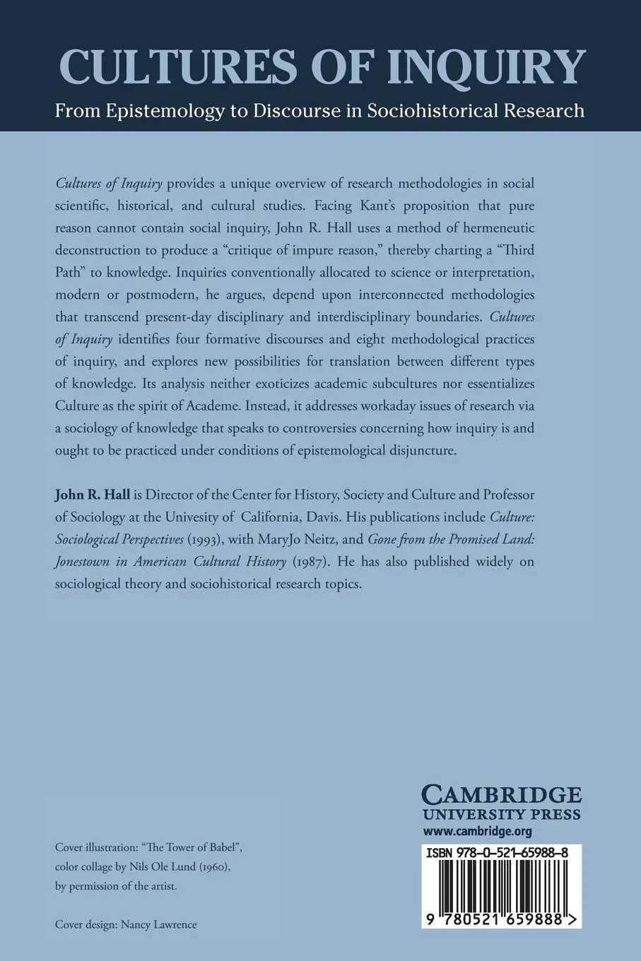 Rückseite: 9780521659888 | Cultures of Inquiry | John R. Hall | Taschenbuch | Englisch | 2015