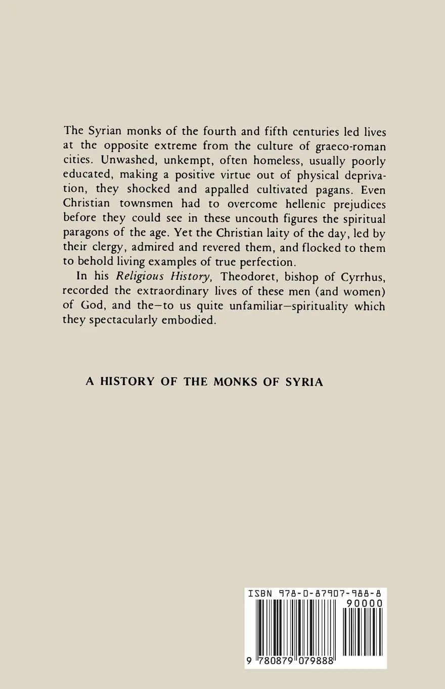 Rückseite: 9780879079888 | A History of the Monks of Syria | Theodoret of Cyrrhus | Taschenbuch