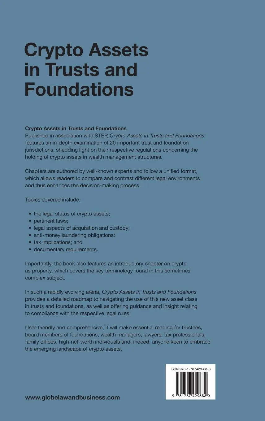 Rückseite: 9781787429888 | Crypto Assets in Trusts and Foundations | Buch | Englisch | 2024