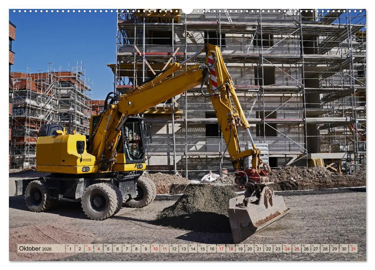 Bild: 9783457319888 | Bagger im Einsatz (hochwertiger Premium Wandkalender 2026 DIN A2...