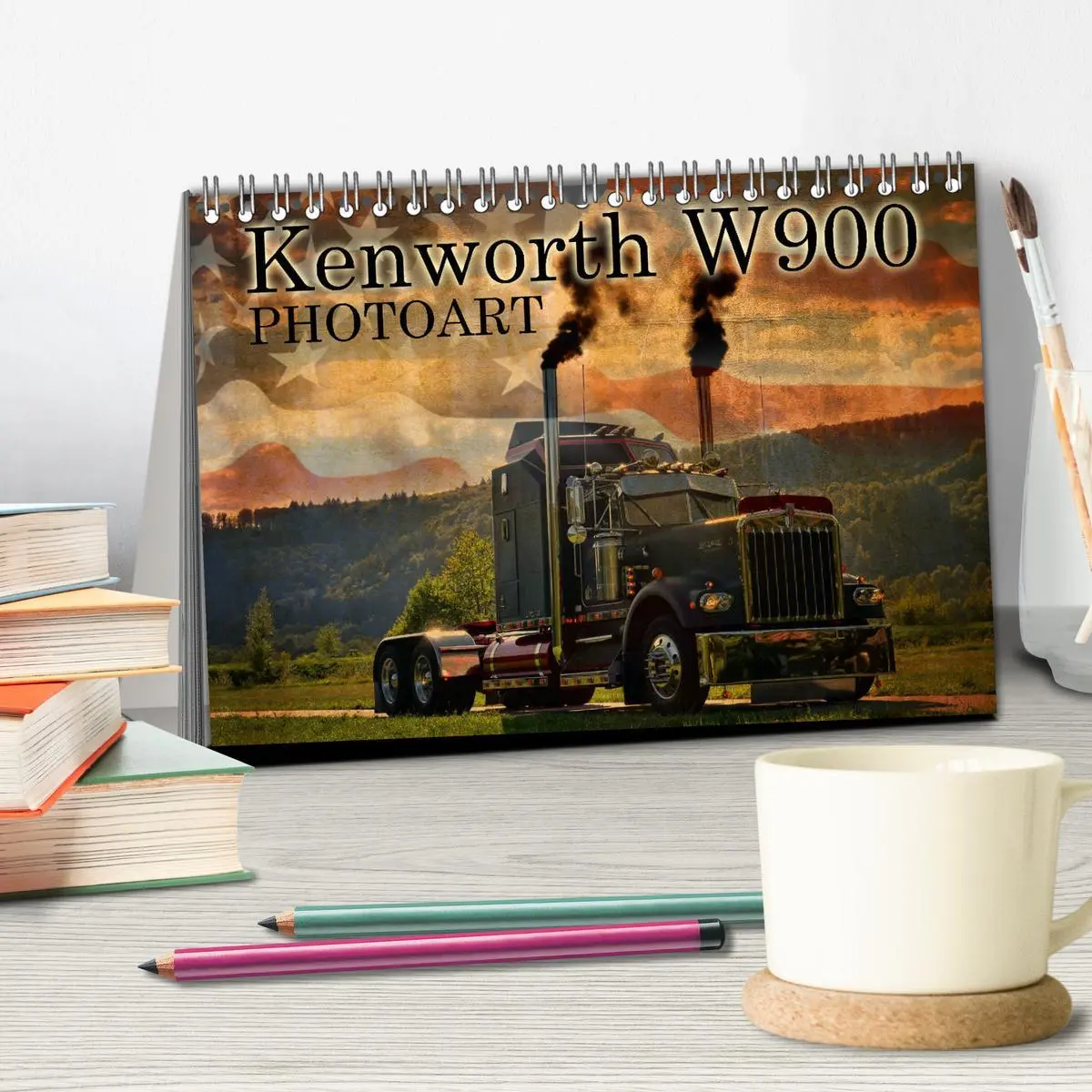 Bild: 9783457869888 | Kenworth W900 PHOTOART (Tischkalender 2026 DIN A5 quer), CALVENDO...