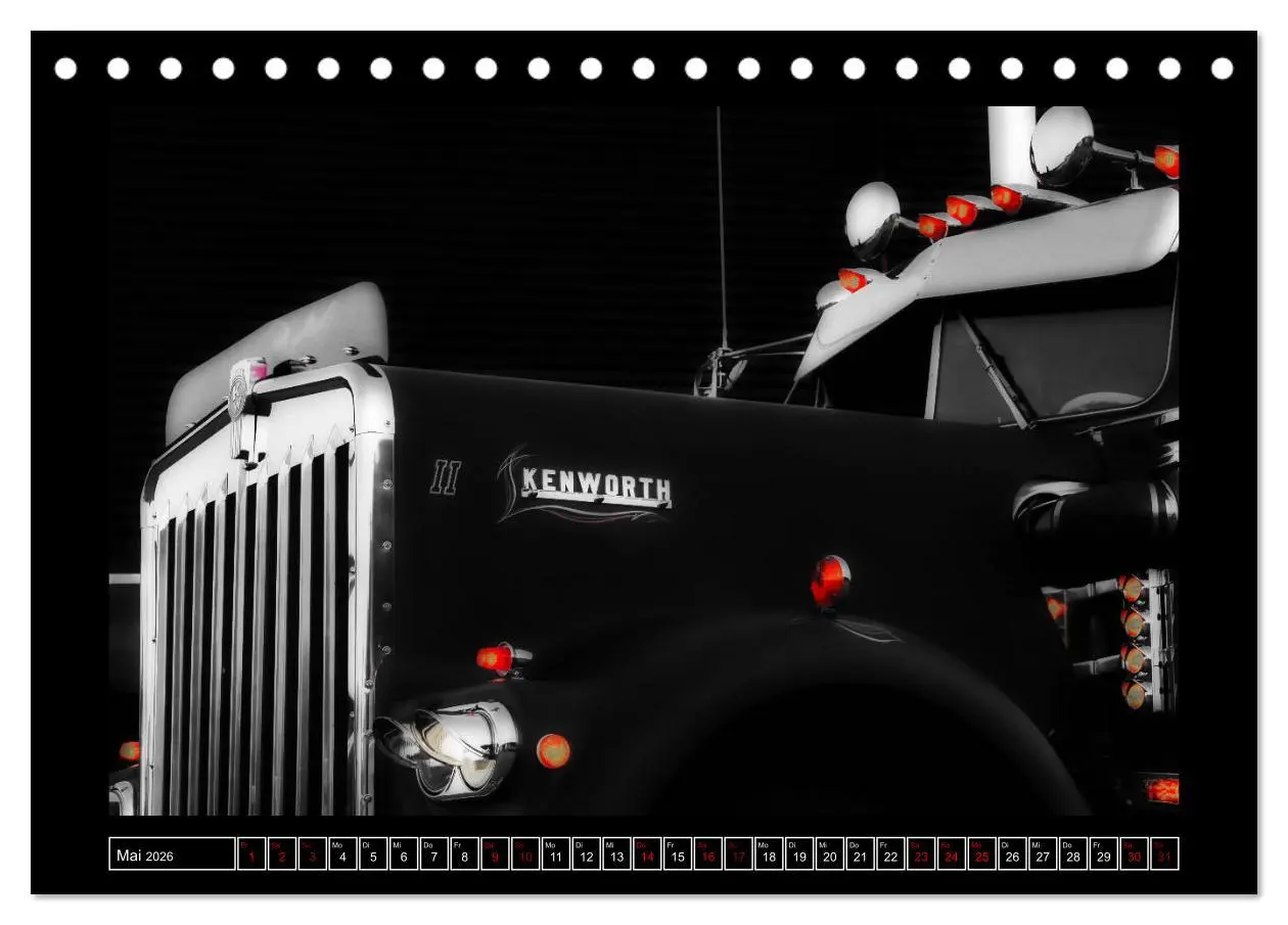 Bild: 9783457869888 | Kenworth W900 PHOTOART (Tischkalender 2026 DIN A5 quer), CALVENDO...