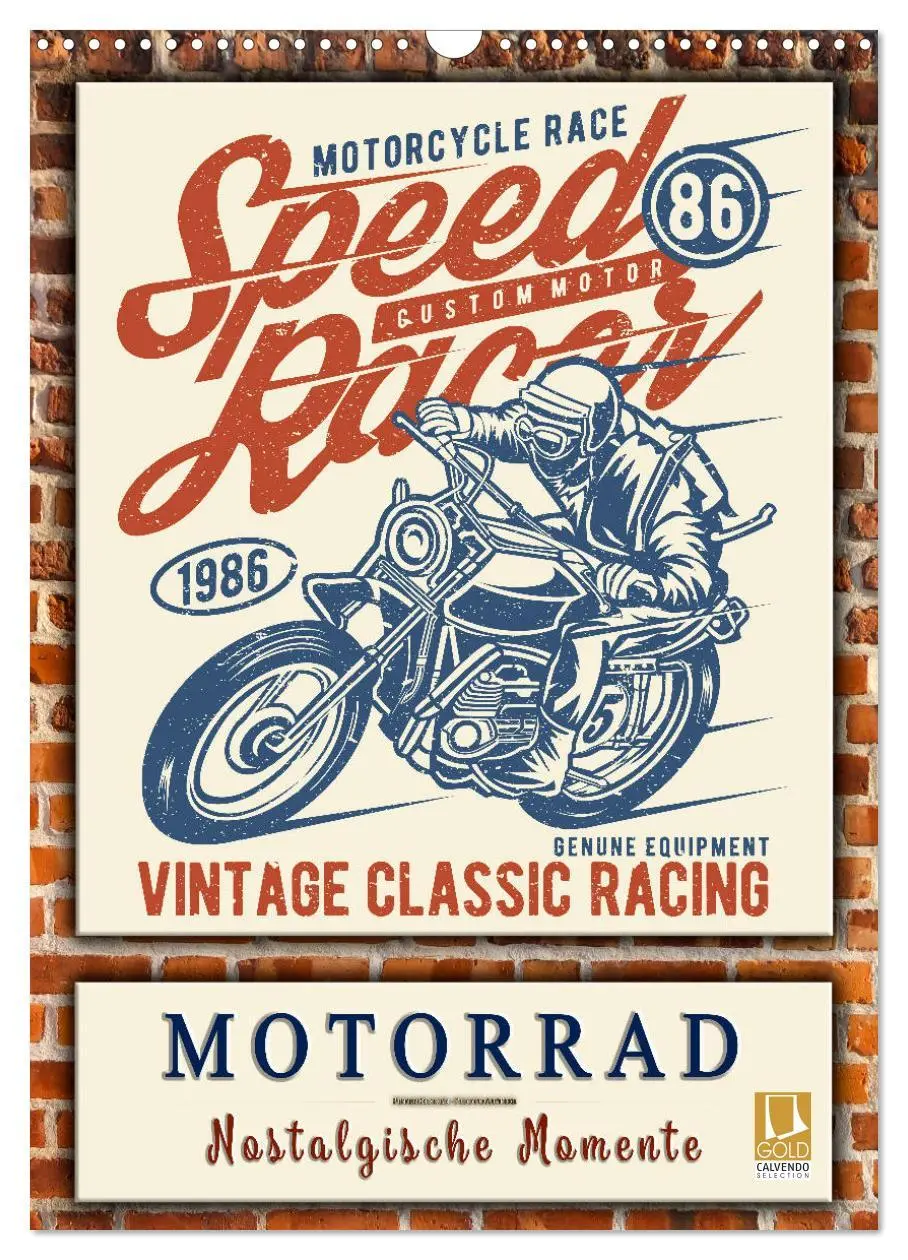 Cover: 9783516409888 | Motorrad - nostalgische Momente (Wandkalender 2026 DIN A3 hoch),...