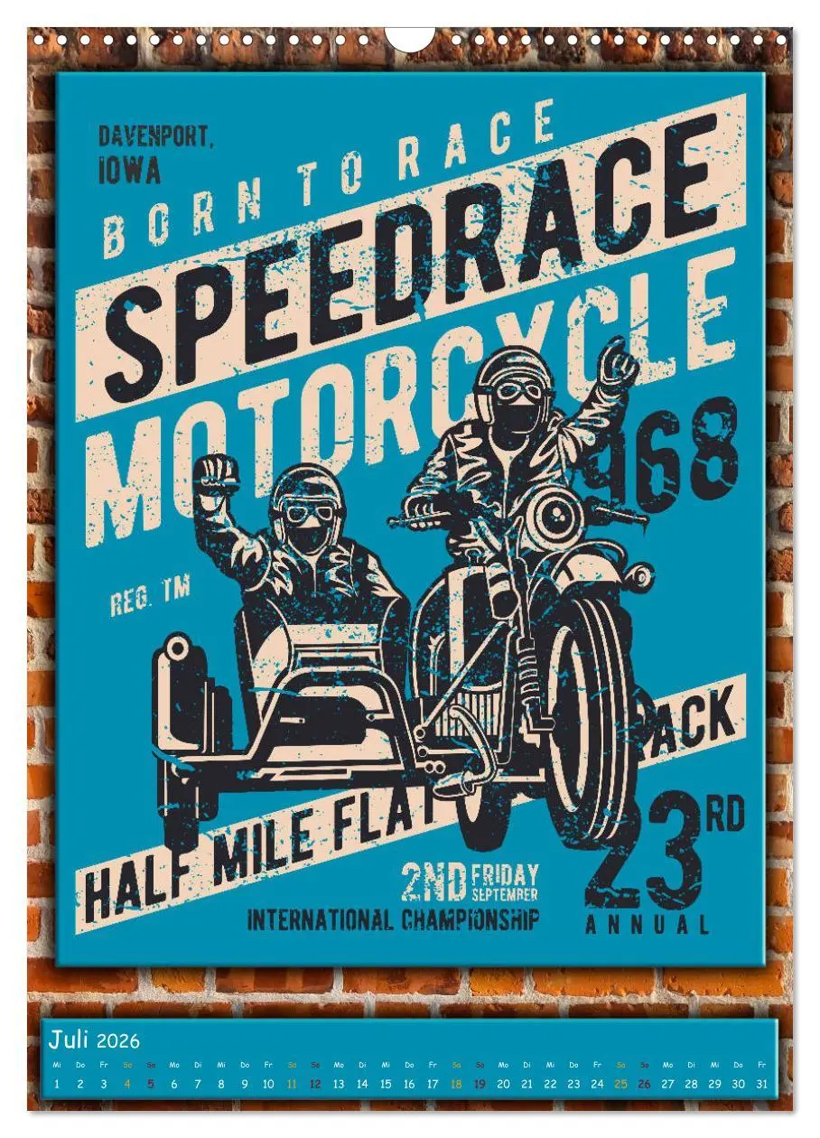Bild: 9783516409888 | Motorrad - nostalgische Momente (Wandkalender 2026 DIN A3 hoch),...