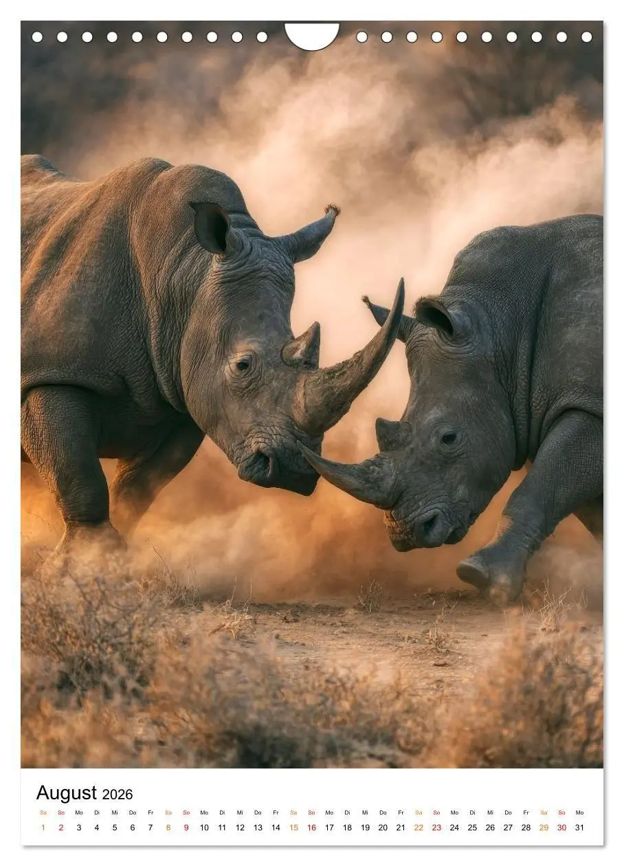 Bild: 9783516719888 | Nashorn - Stark. Stur. Schnell. (Wandkalender 2026 DIN A4 hoch),...