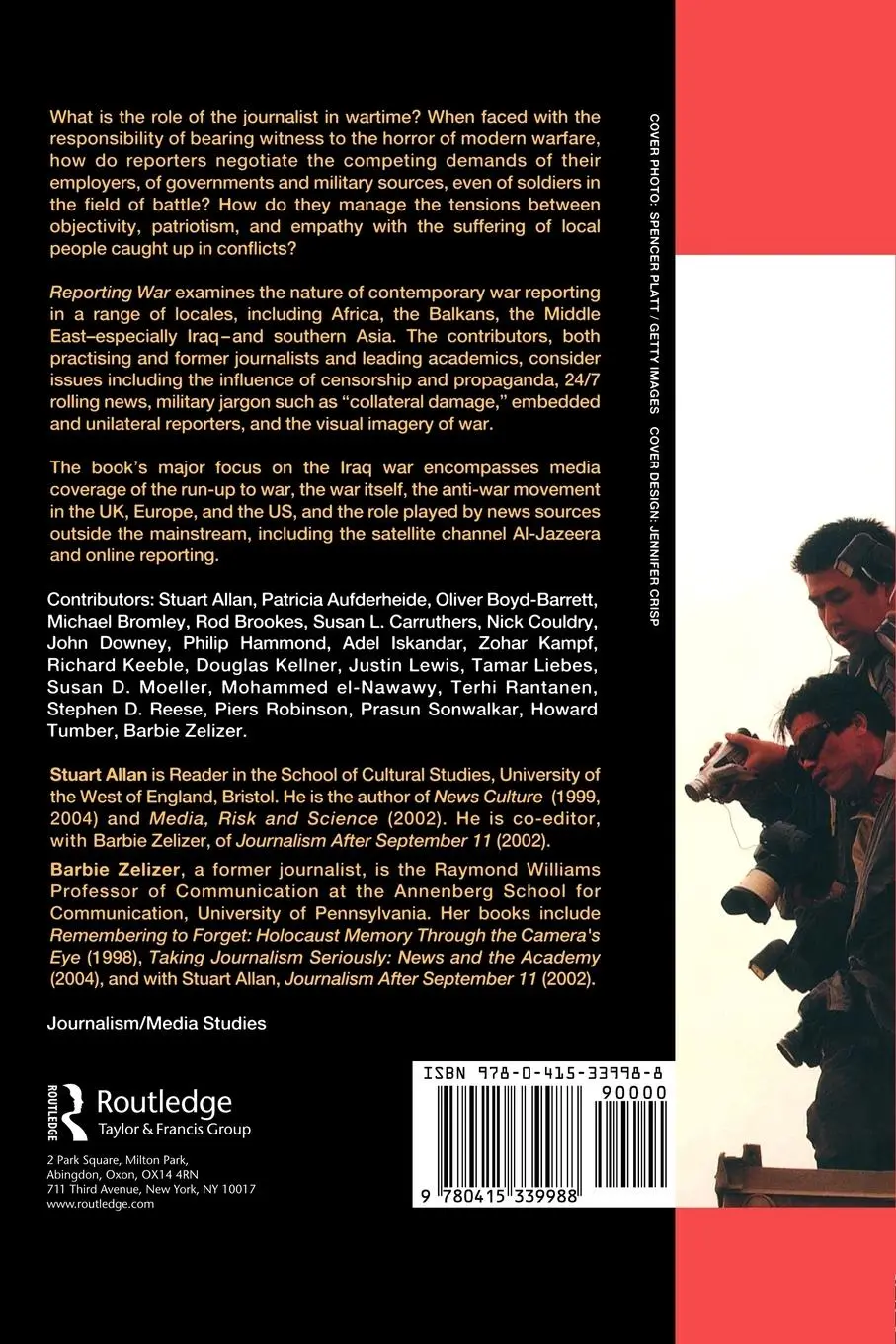 Rückseite: 9780415339988 | Reporting War | Journalism in Wartime | Stuart Allan (u. a.) | Buch