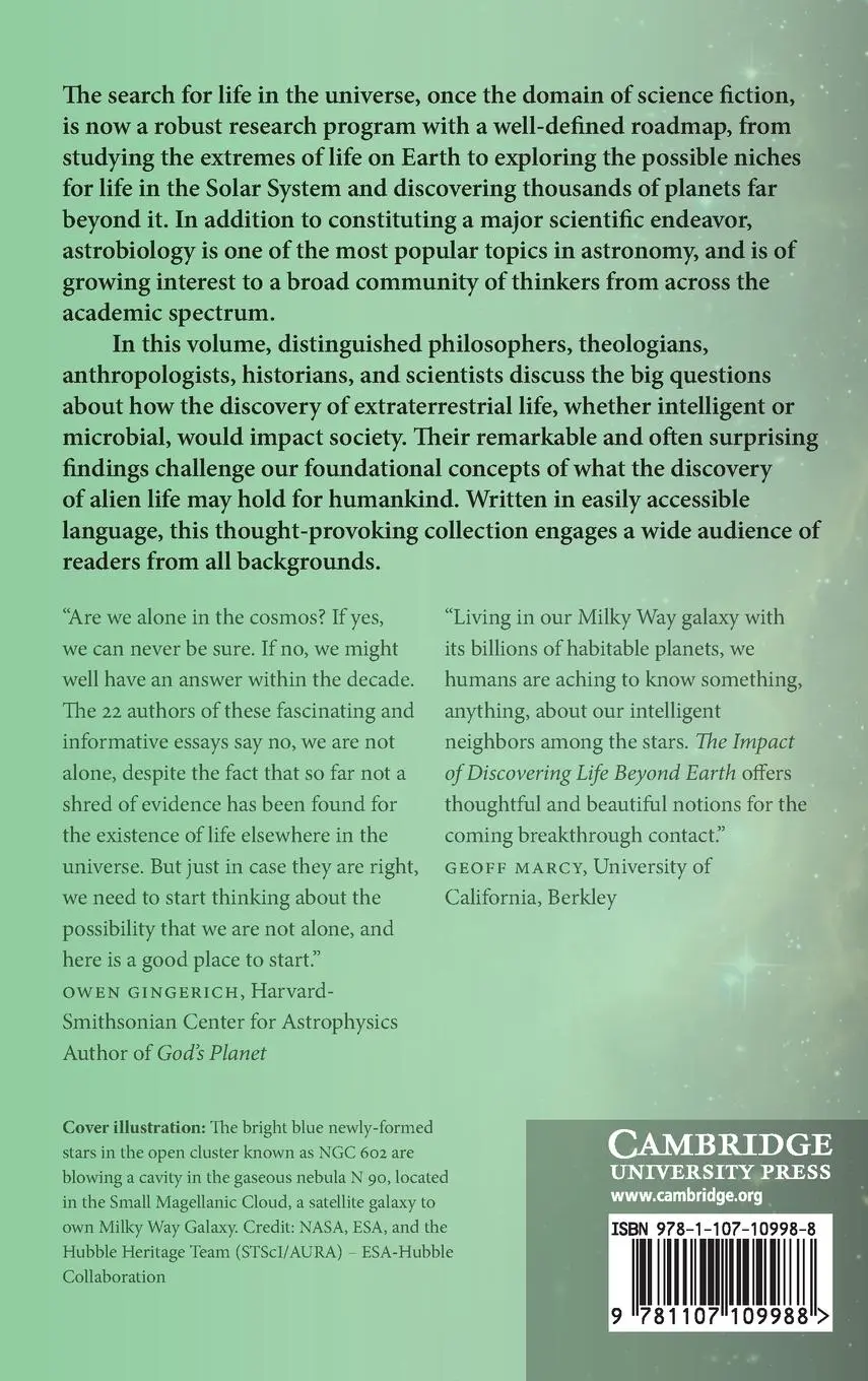 Rückseite: 9781107109988 | The Impact of Discovering Life Beyond Earth | Steven J. Dick | Buch