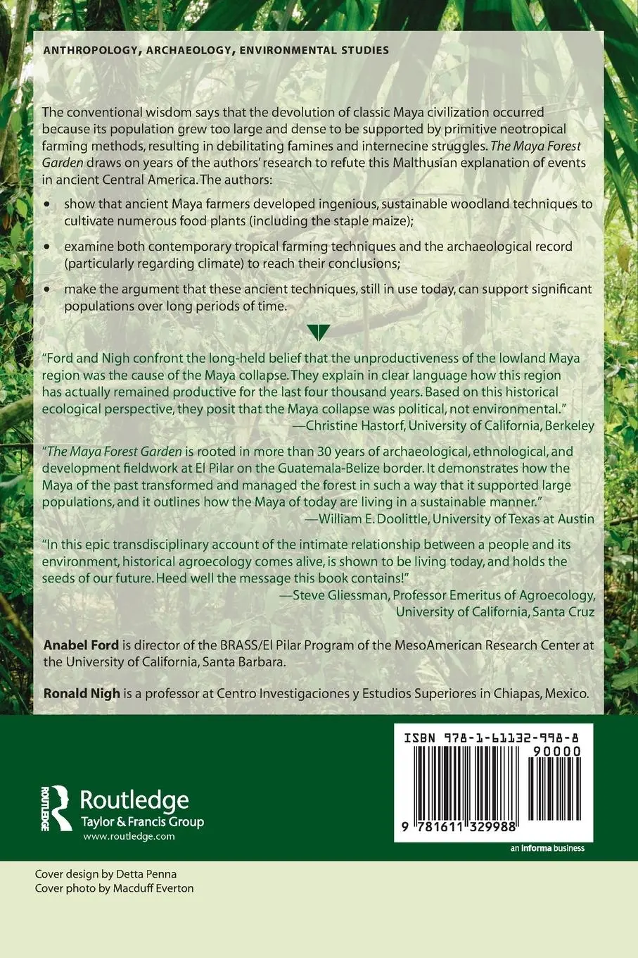 Rückseite: 9781611329988 | The Maya Forest Garden | Anabel Ford (u. a.) | Taschenbuch | Englisch