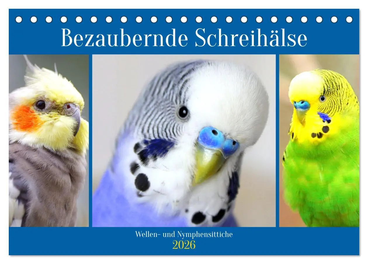 Cover: 9783457619988 | Bezaubernde Schreihälse. Wellen- und Nymphensittiche (Tischkalender...