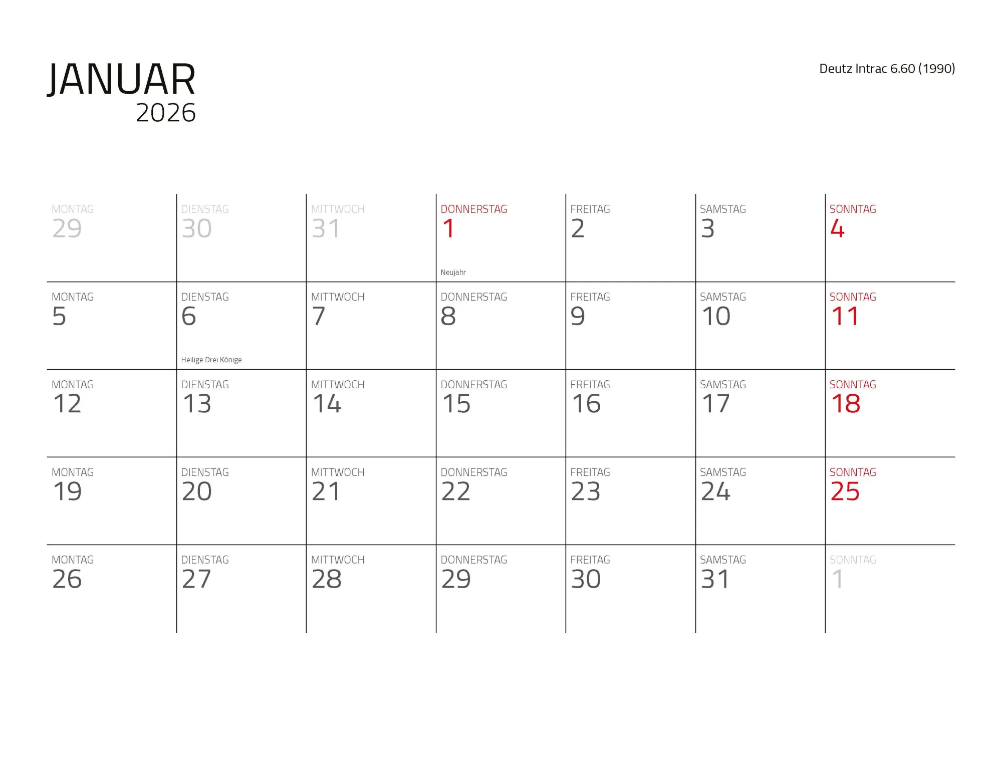Bild: 9783966649988 | Traktor Klassiker Kalender 2026 Eintragkalender | Kalender | 14 S.