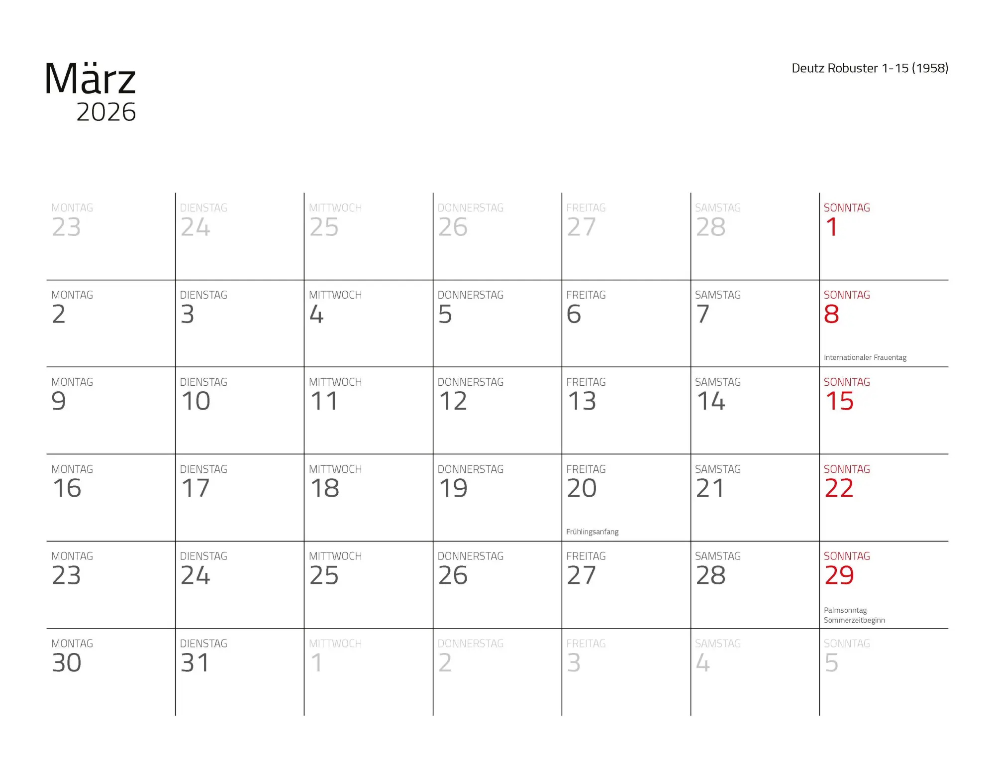 Bild: 9783966649988 | Traktor Klassiker Kalender 2026 Eintragkalender | Kalender | 14 S.