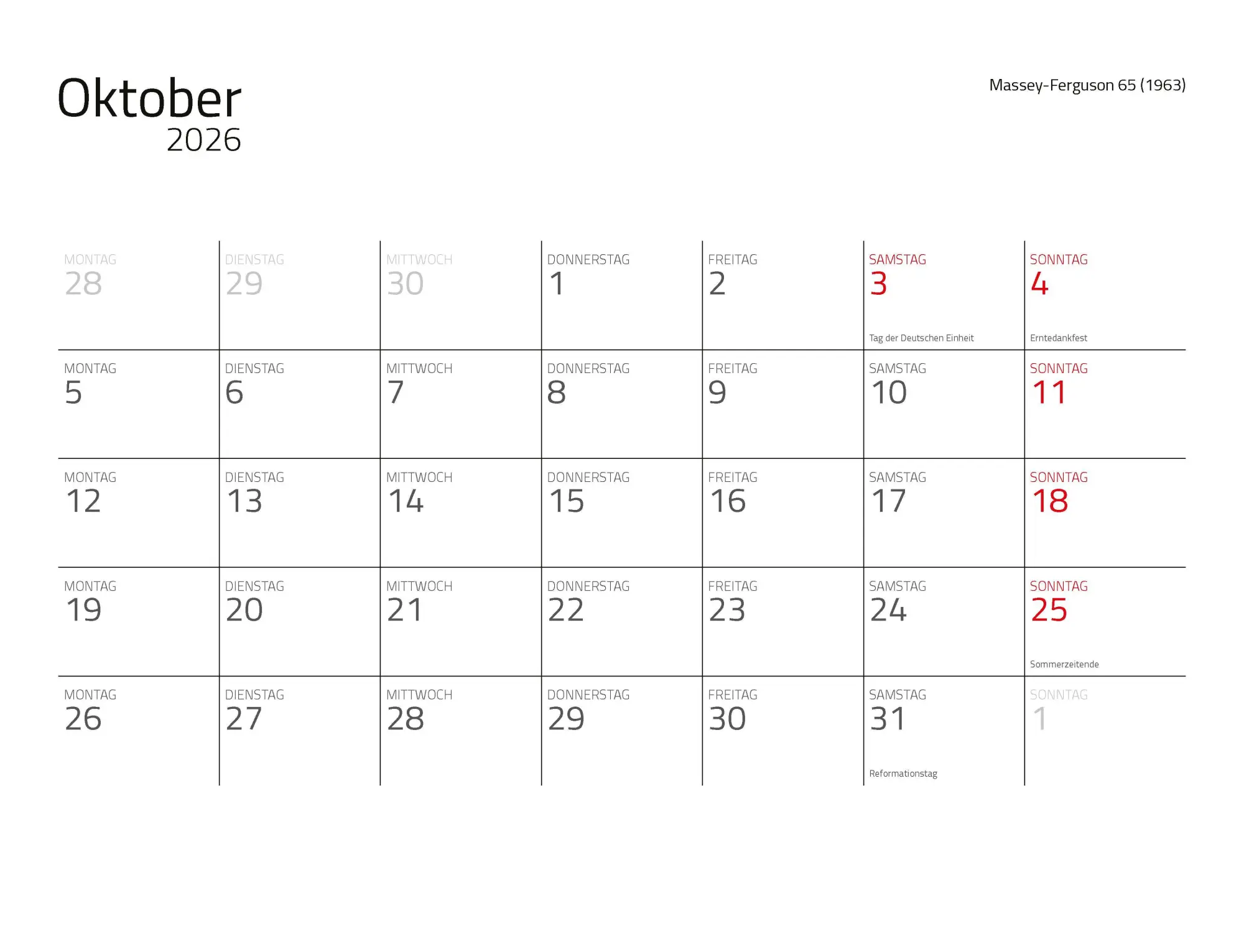 Bild: 9783966649988 | Traktor Klassiker Kalender 2026 Eintragkalender | Kalender | 14 S.