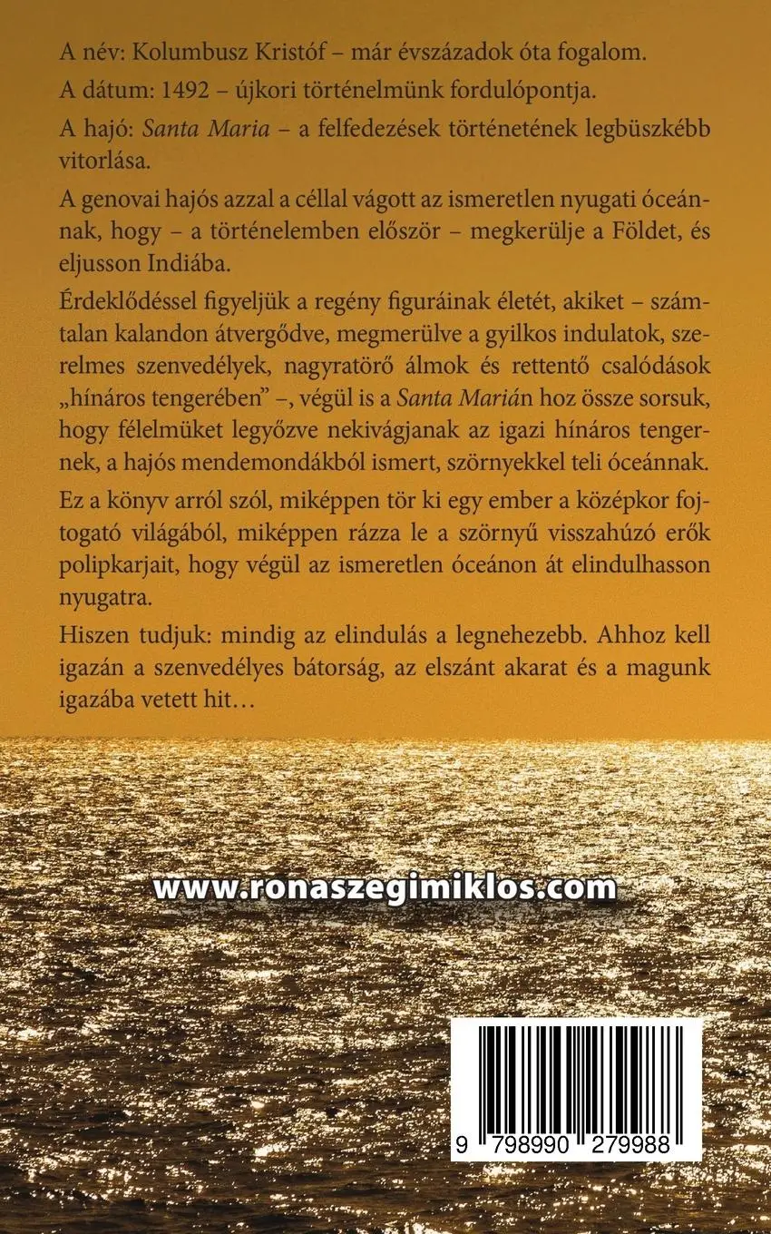 Rückseite: 9798990279988 | Hínáros tenger | Miklós Rónaszegi | Taschenbuch | Ungarisch | 2024