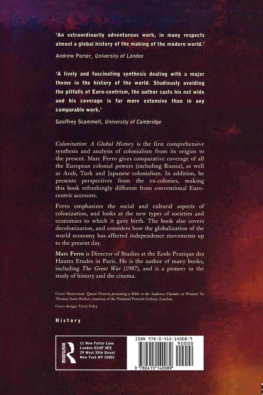 Rückseite: 9780415140089 | Colonization | A Global History | Marc Ferro | Taschenbuch | Englisch