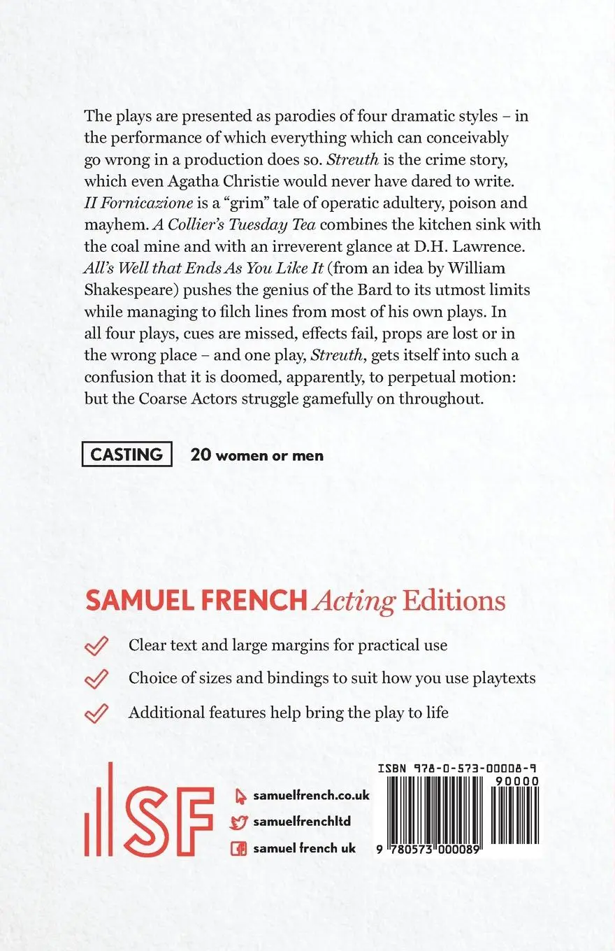 Rückseite: 9780573000089 | Four Plays for Coarse Actors | Michael Green | Taschenbuch | Englisch