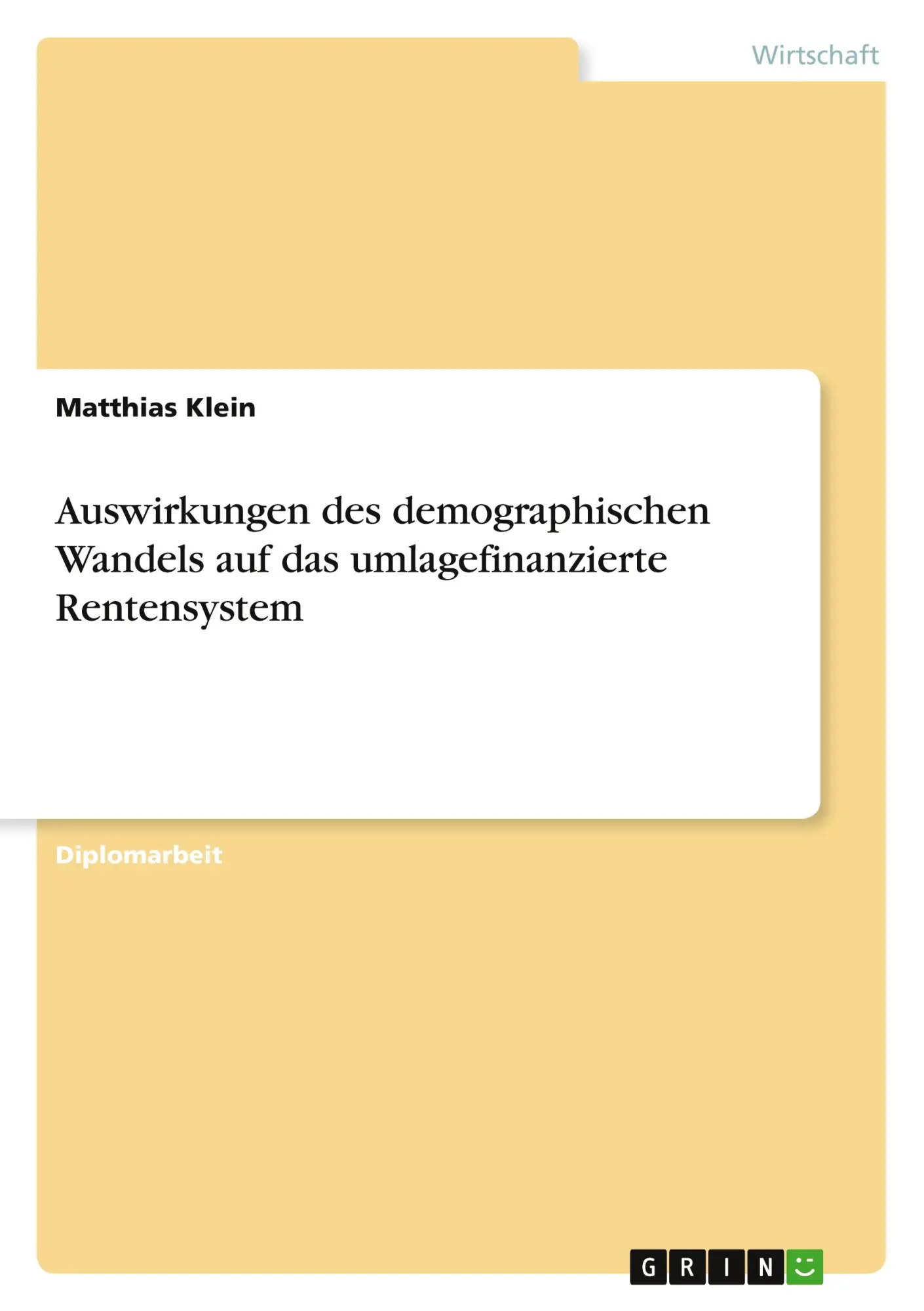 Cover: 9783640710089 | Auswirkungen des demographischen Wandels auf das umlagefinanzierte...