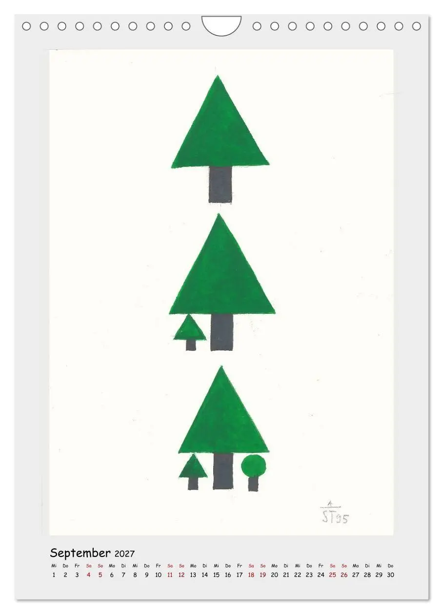 Bild: 9783594270189 | Anton Stankowski. Bäume (Wandkalender 2027 DIN A4 hoch), CALVENDO...
