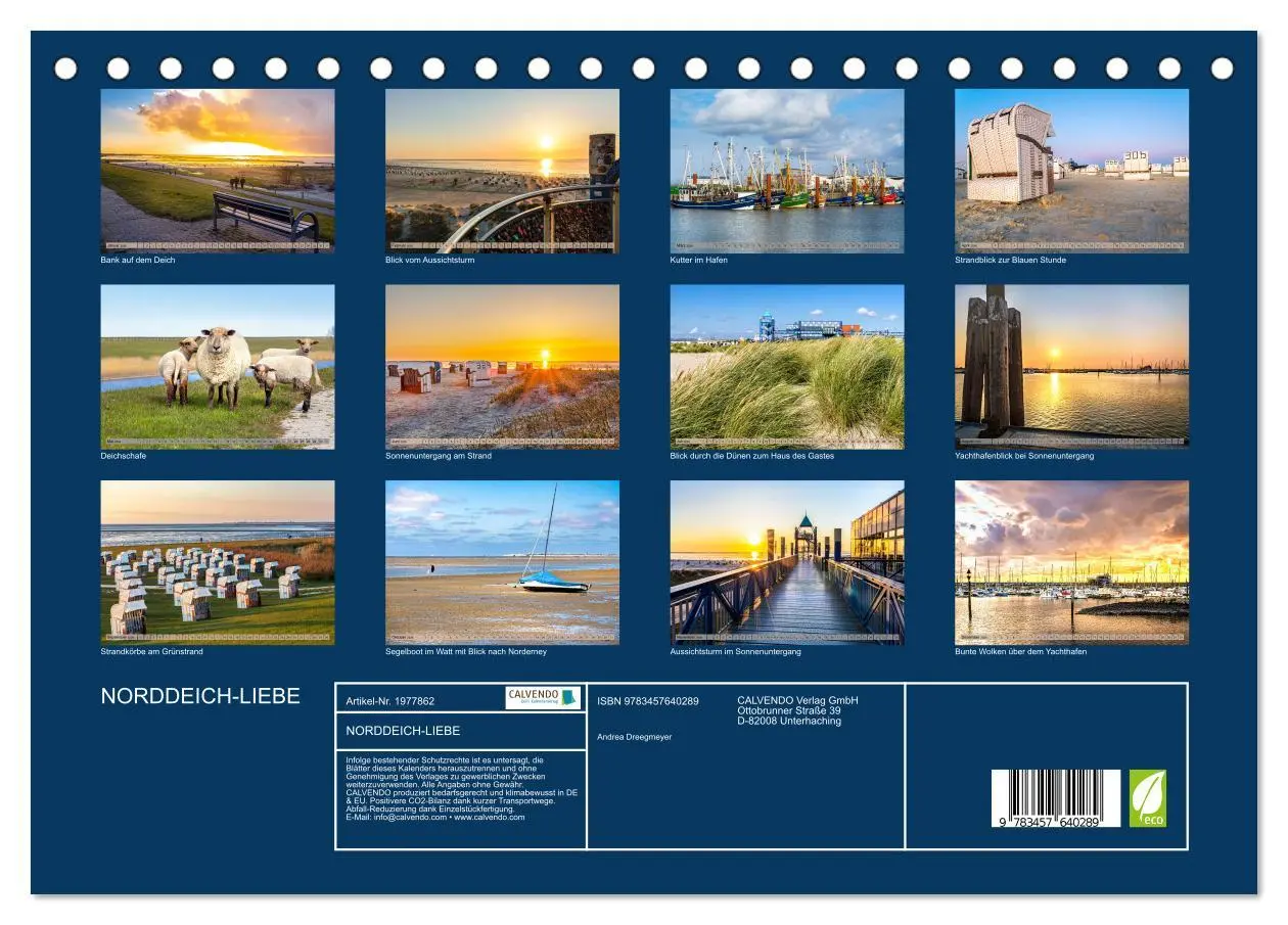Bild: 9783457640289 | NORDDEICH-LIEBE (Tischkalender 2026 DIN A5 quer), CALVENDO...
