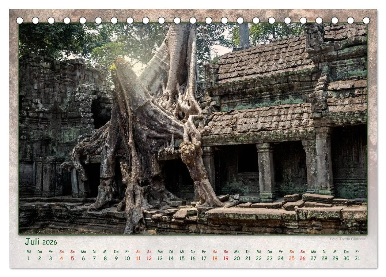 Bild: 9783457950289 | Kambodscha, Angkor Thom, Angkor Wat und Bayon (Tischkalender 2026...