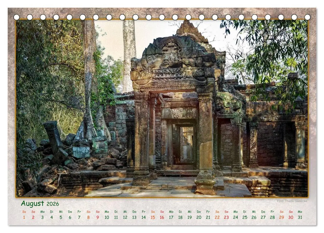 Bild: 9783457950289 | Kambodscha, Angkor Thom, Angkor Wat und Bayon (Tischkalender 2026...