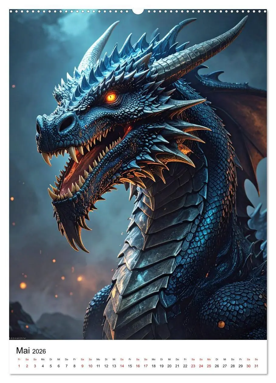Bild: 9783516660289 | Drachenchroniken - Porträts legendärer Bestien (Wandkalender 2026...