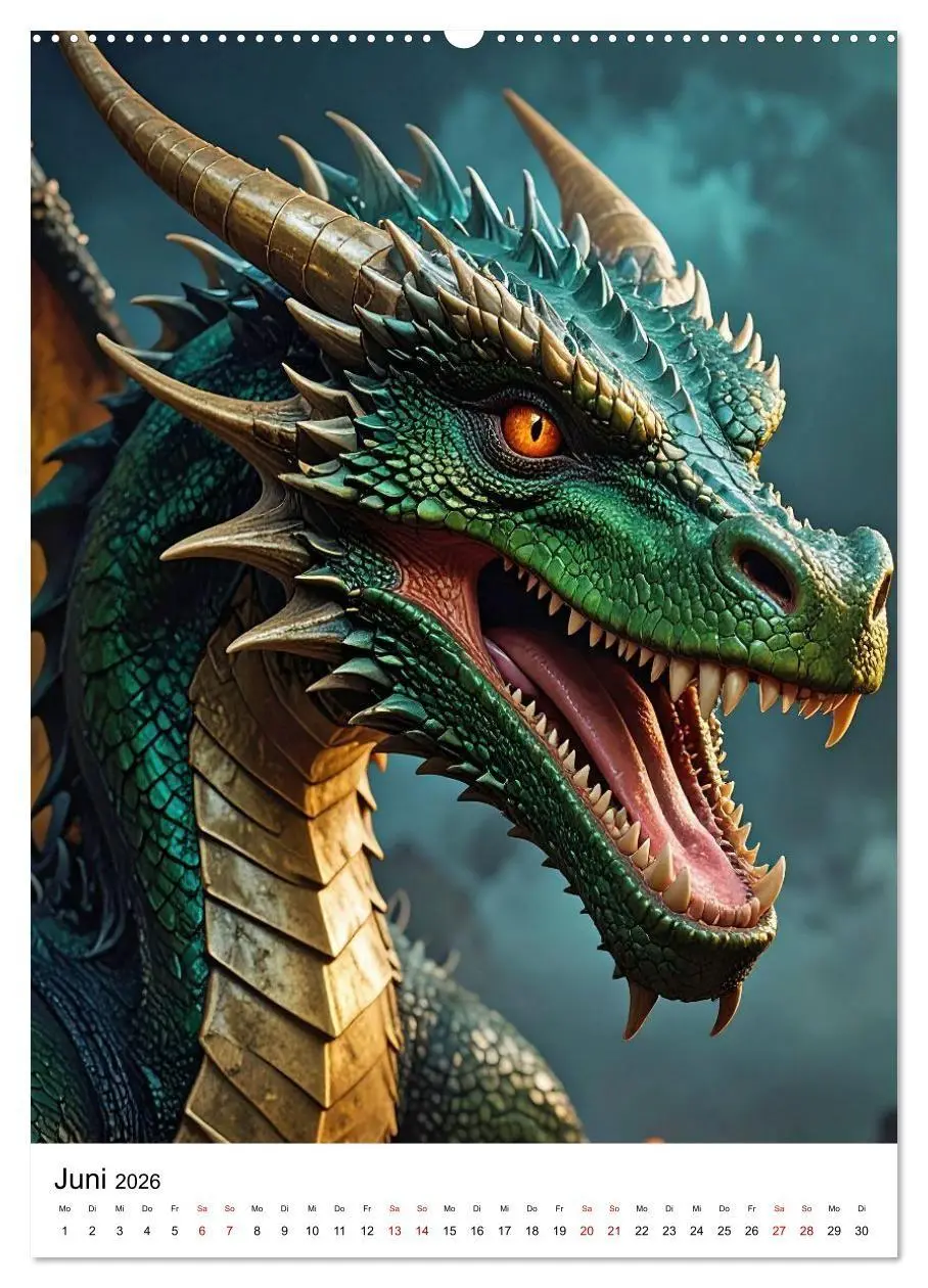 Bild: 9783516660289 | Drachenchroniken - Porträts legendärer Bestien (Wandkalender 2026...