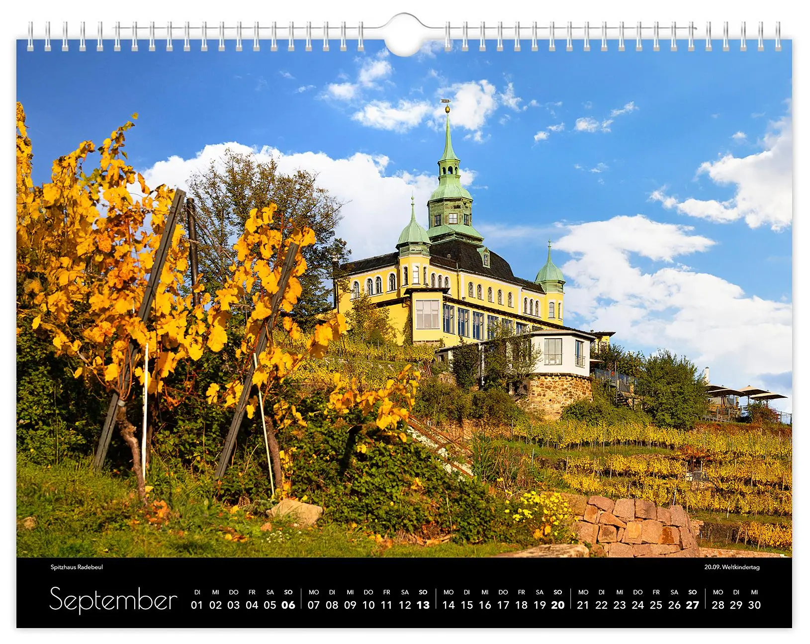 Bild: 9783910680289 | Kalender Radebeul 2026 | 40 x 30 cm schwarzes Kalendarium | Schubert