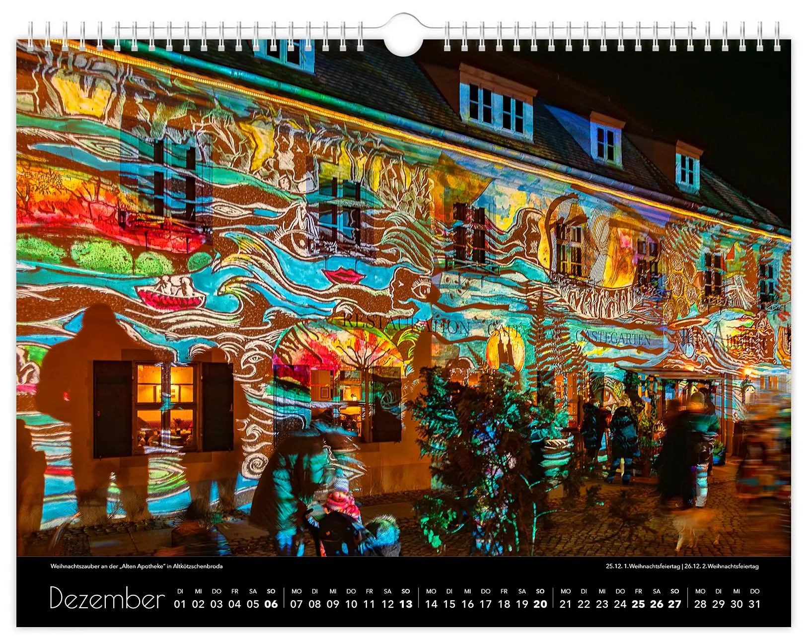 Bild: 9783910680289 | Kalender Radebeul 2026 | 40 x 30 cm schwarzes Kalendarium | Schubert